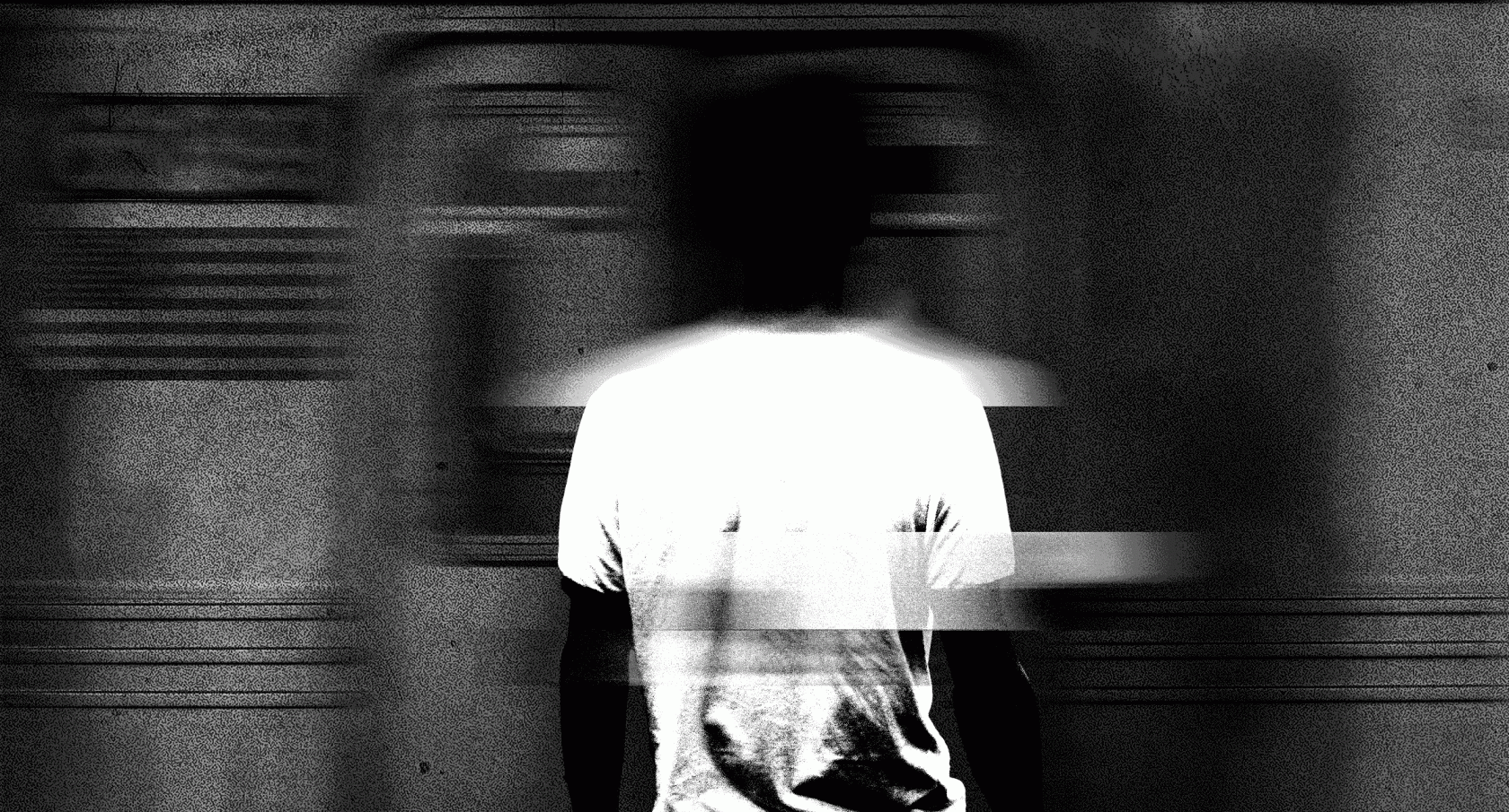 Aesthetic Blasphemy | Hazy image of a person disappearing